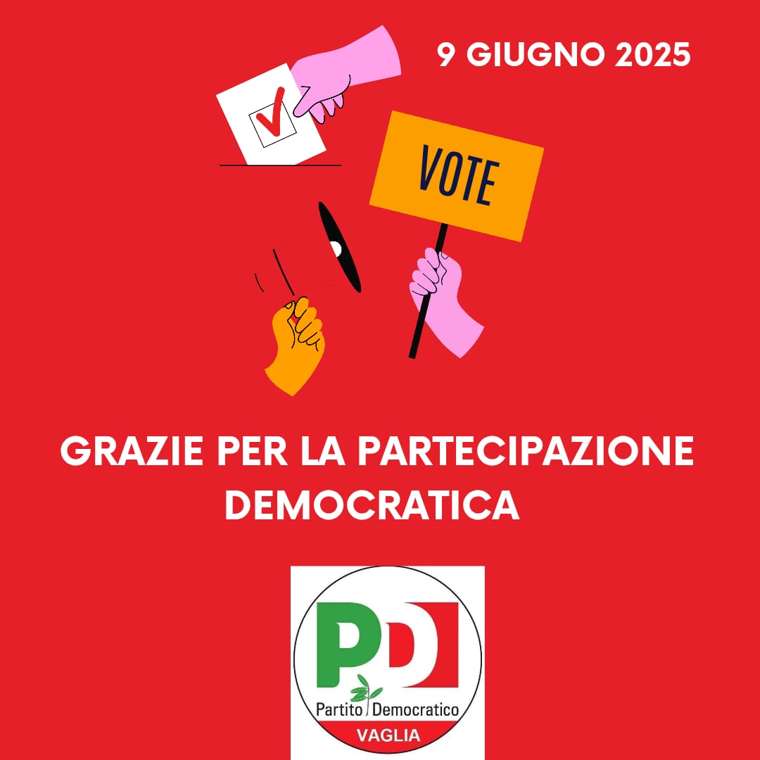 Grazie per la partecipazione democratica